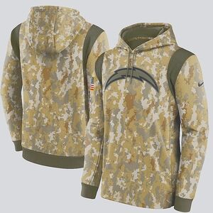 Los Angeles Chargers Nike Salute To Service Therma Performance Pullover Hoodie -